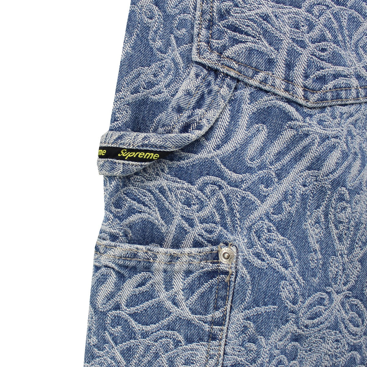 SUPREME(シュプリーム) 22AW Script Jacquard Double Knee Denim Painter Pan