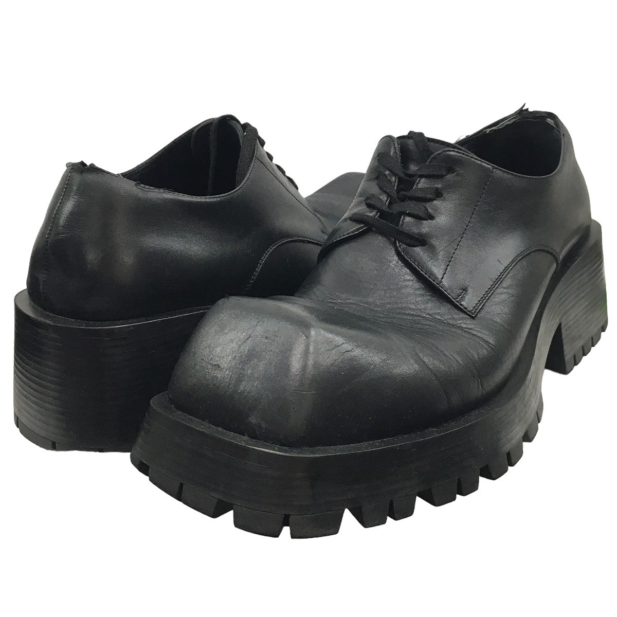 BALENCIAGA 古着・中古 Trooper Derbey Shoes 678410 トルーパー ダービー レザーシューズ