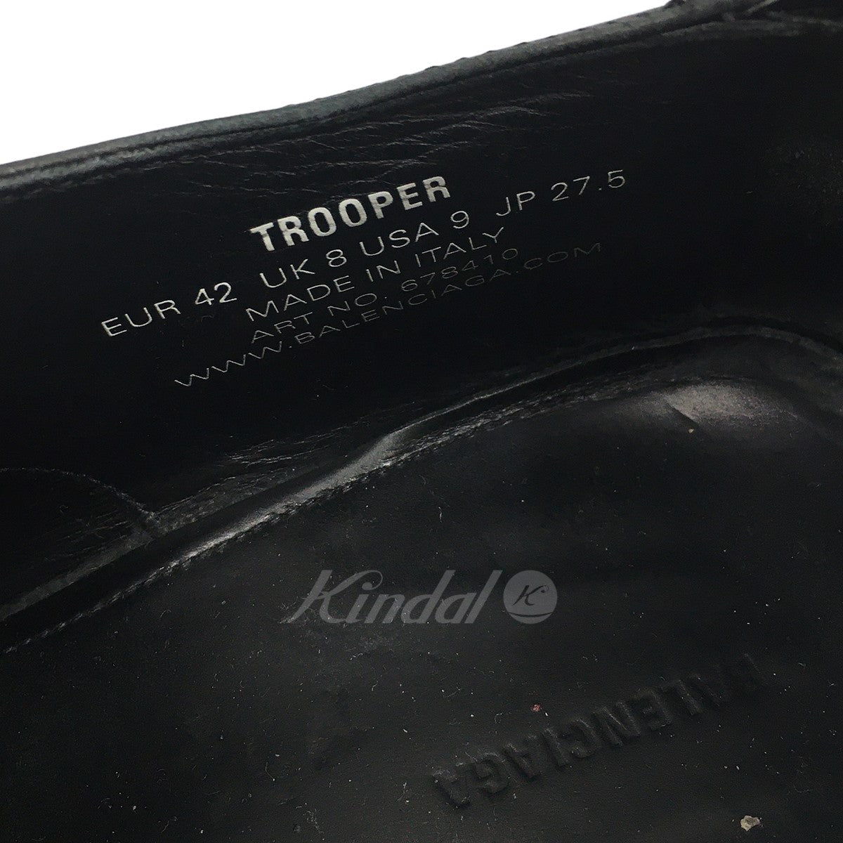 BALENCIAGA 古着・中古 Trooper Derbey Shoes 678410 トルーパー ダービー レザーシューズ