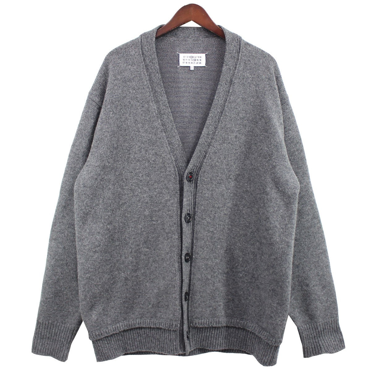 Maison Margiela(メゾンマルジェラ) 23AW Wool Decortique cardigan エルボーパッチ デコルティブカーディガン