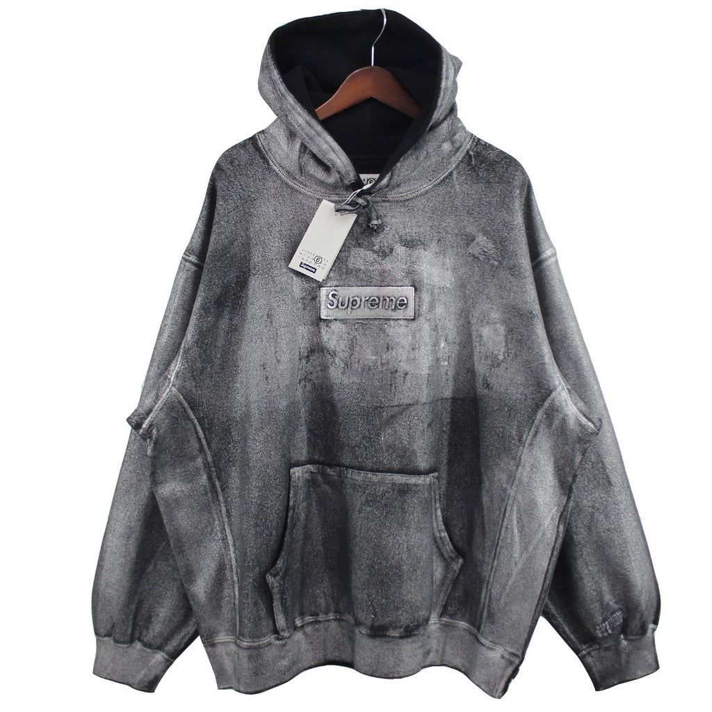 SUPREME × MM6 Maison Margiela 24SS MM6 Foil Box Logo Hooded  