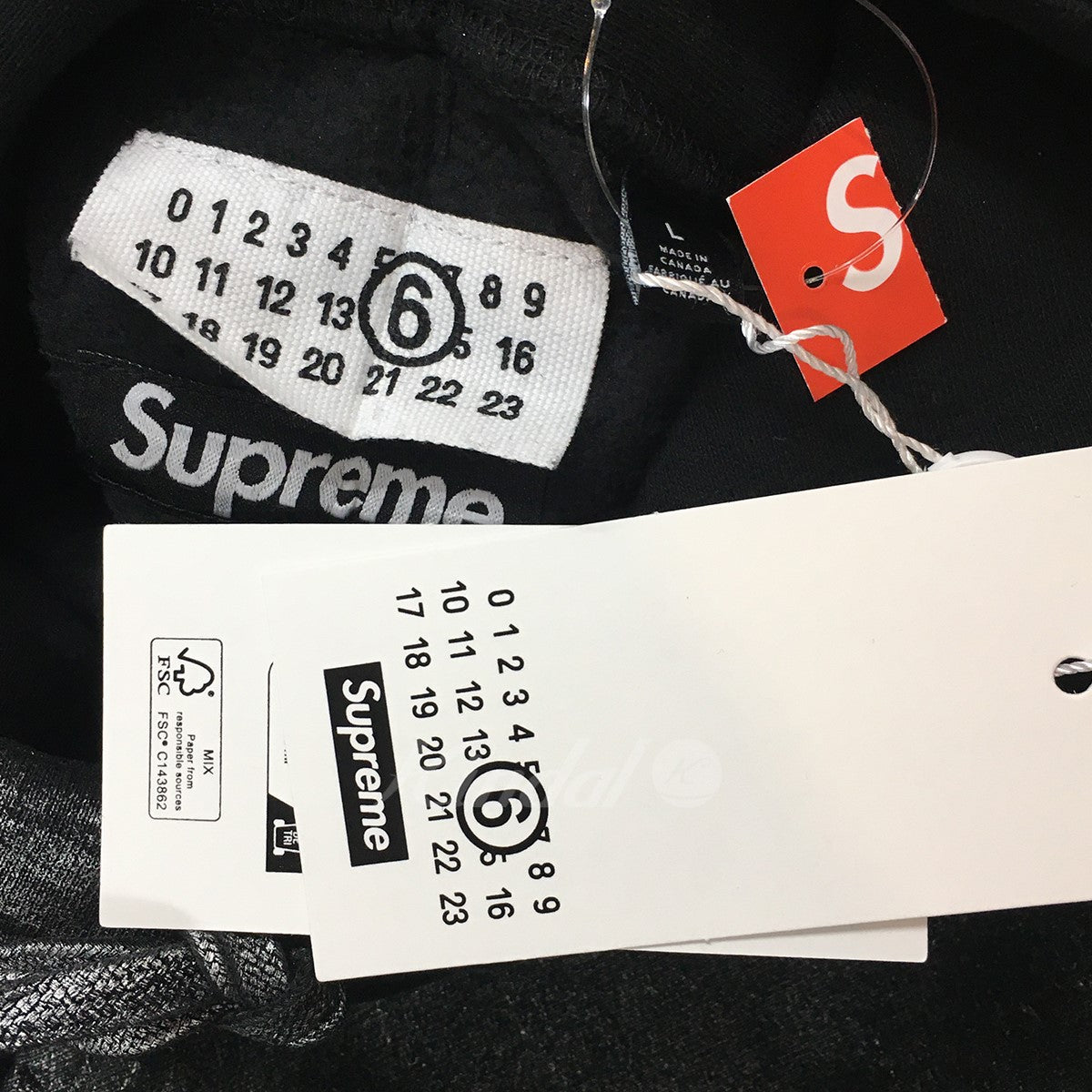 SUPREME × MM6 Maison Margiela 24SS MM6 Foil Box Logo Hooded ...