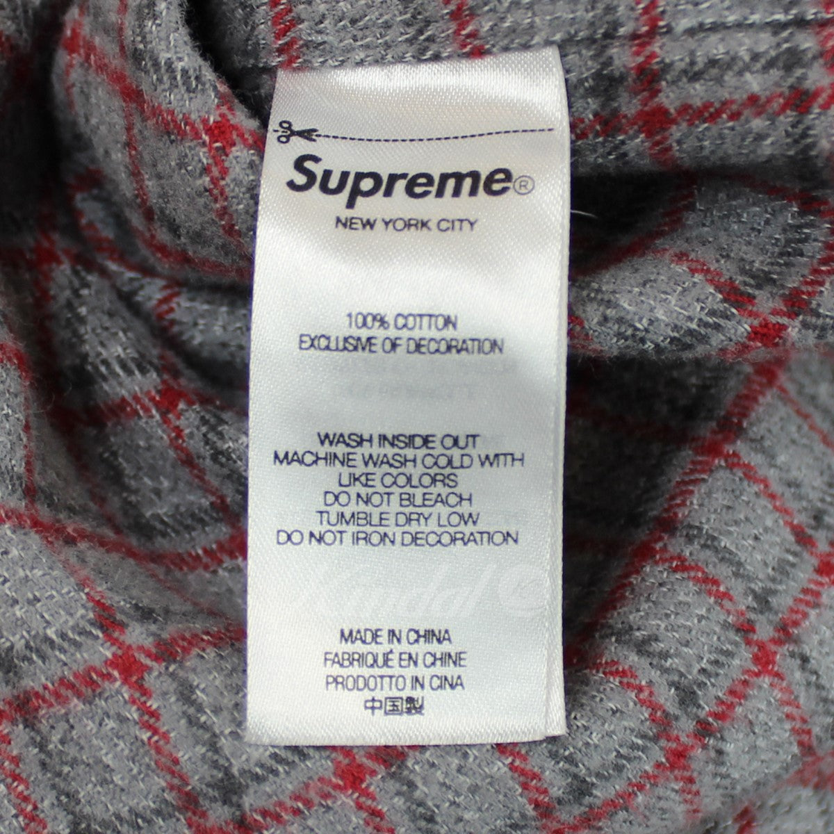 Supreme UNDERCOVER S/S Flannel Shirt Grey Plaid
