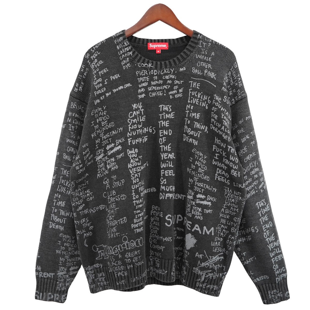 Supreme(シュプリーム) 23SS Gonz Poems Sweater ゴンズ ポエム コットン ニット セーター ブラック サイズ M｜【公式】カインドオルオンライン  ブランド古着・中古通販【kindal】