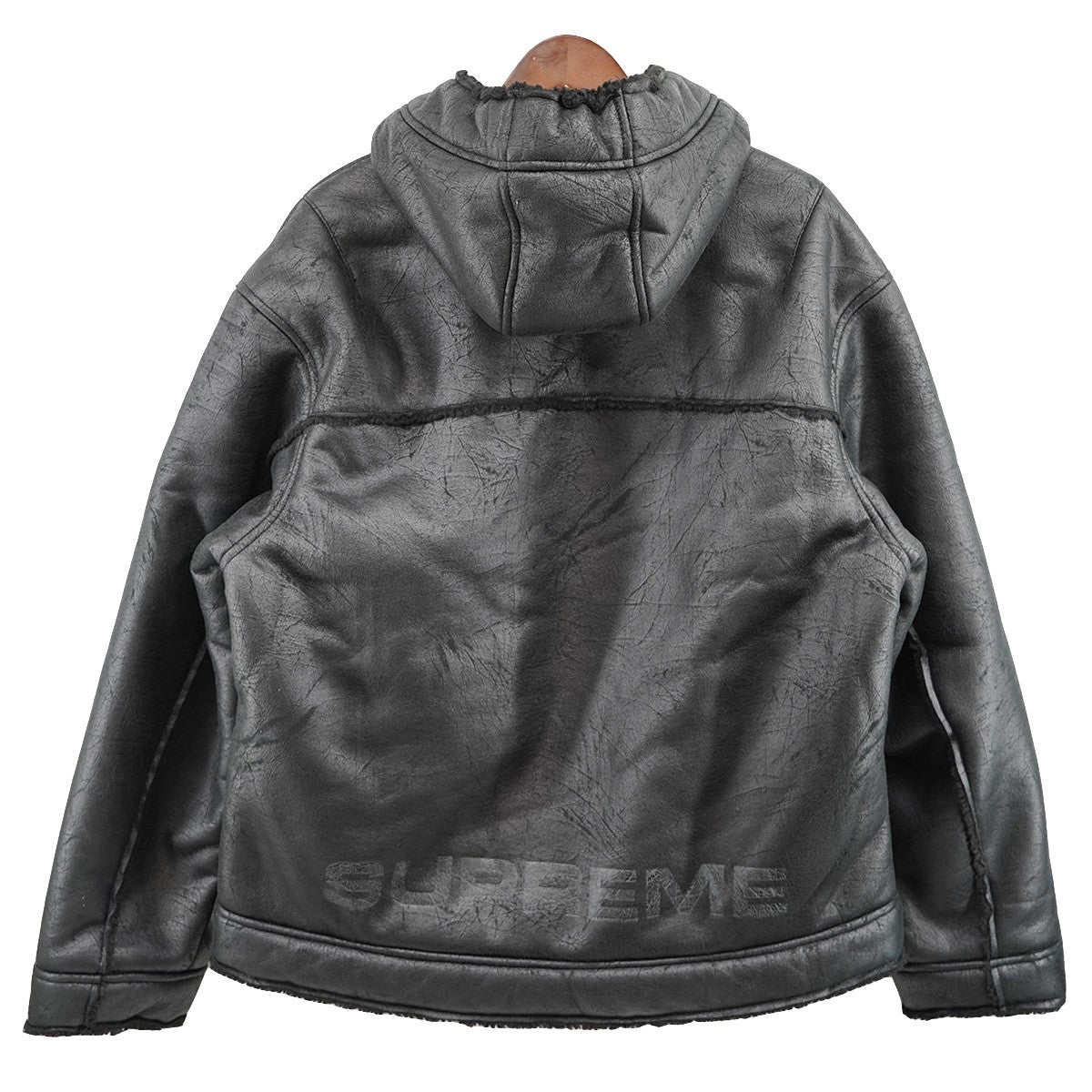 Supreme(シュプリーム) 23SS Faux Shearling Hooded Jacket バックロゴ ジャケット