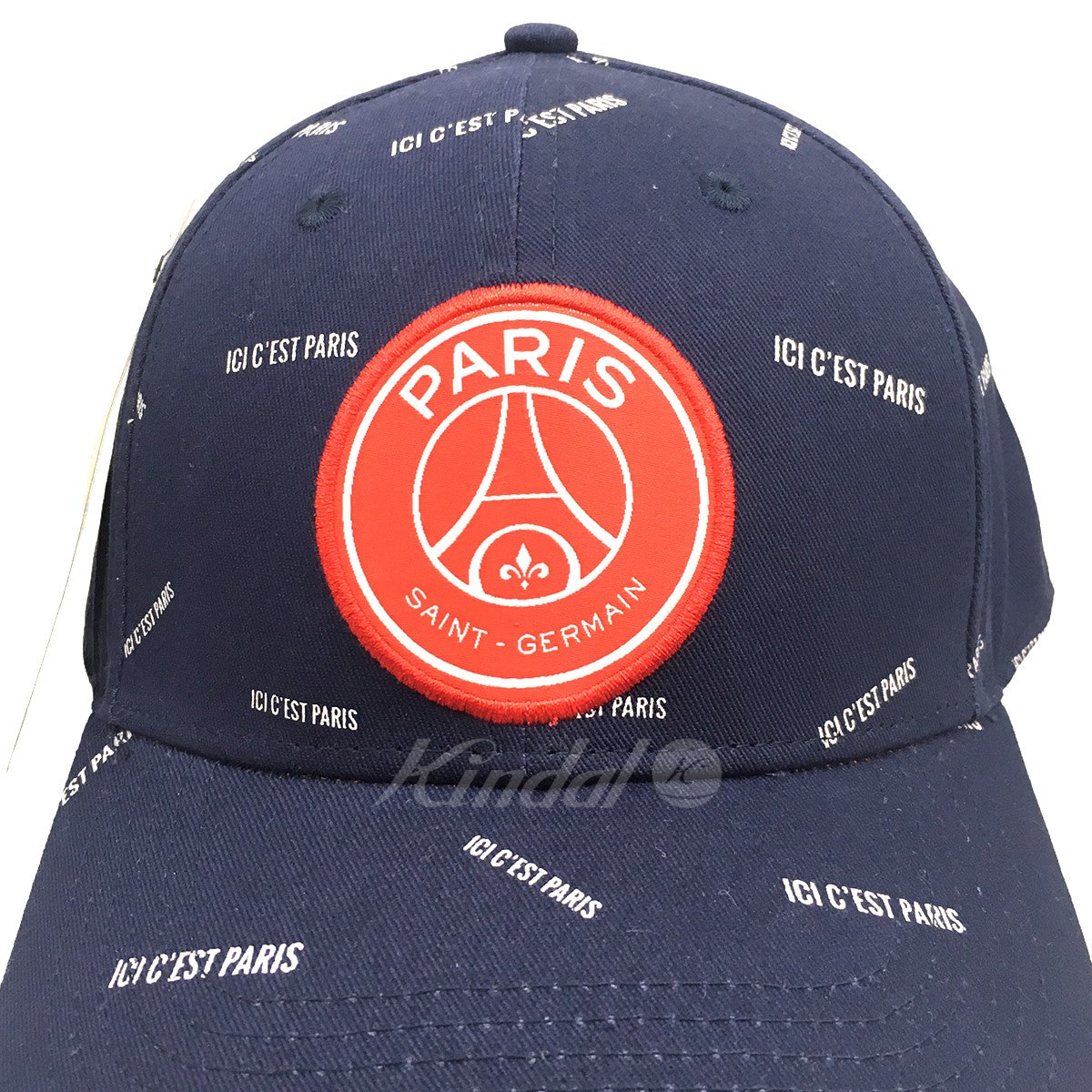 Paris Saint-Germain(パリサンジェルマン) PSG ICI CEST PARIS ロゴ 総柄 キャップ 帽子