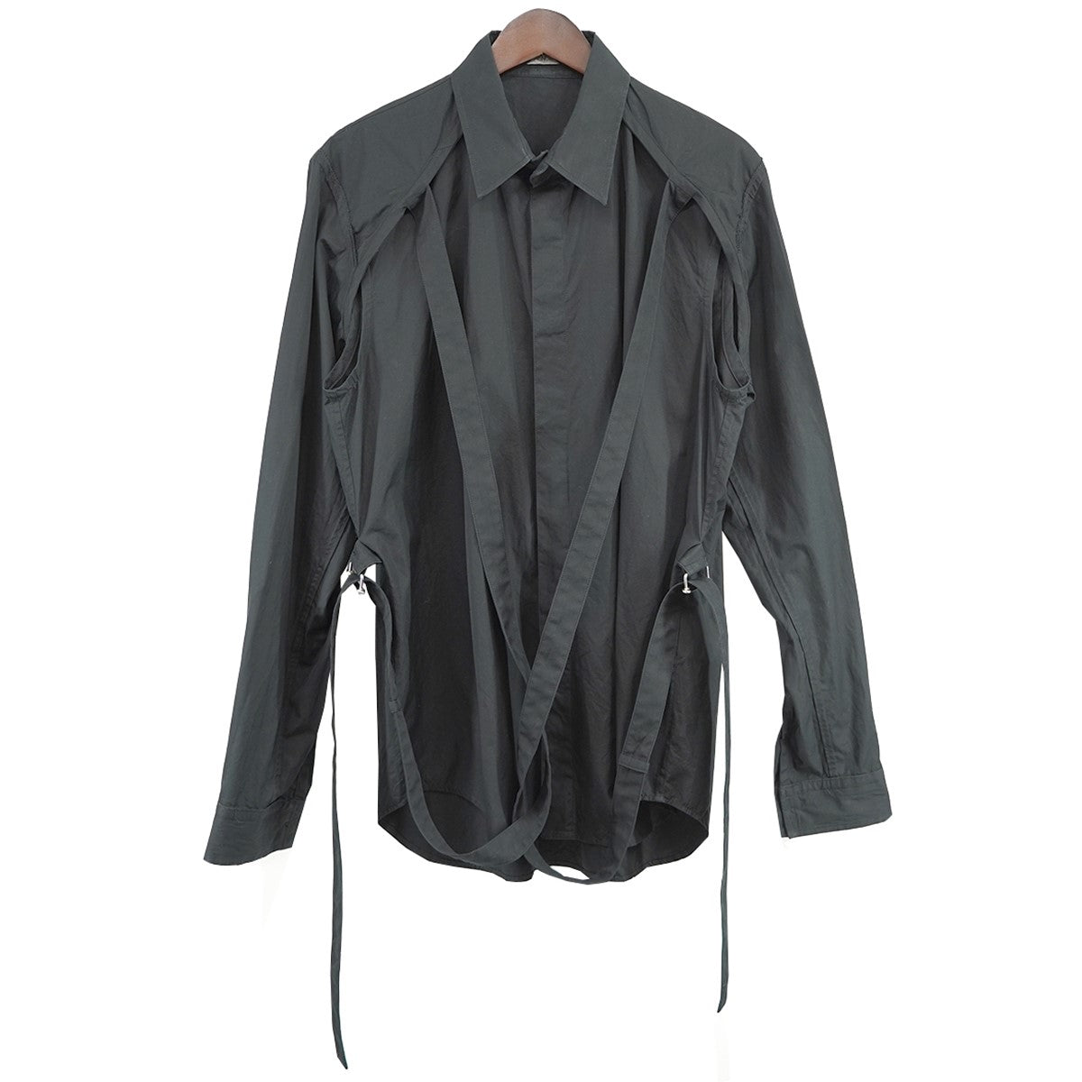 JOHN LAWRENCE SULLIVAN(ジョンローレンスサリバン) 22SS BROADCLOTH BONDAGE SHIRT ブロード ボンテージ  シャツ 3A003-0222-08 22SS 定価52800円 ブラック サイズ 48｜【公式】カインドオルオンライン  ブランド古着・中古通販【kindal】