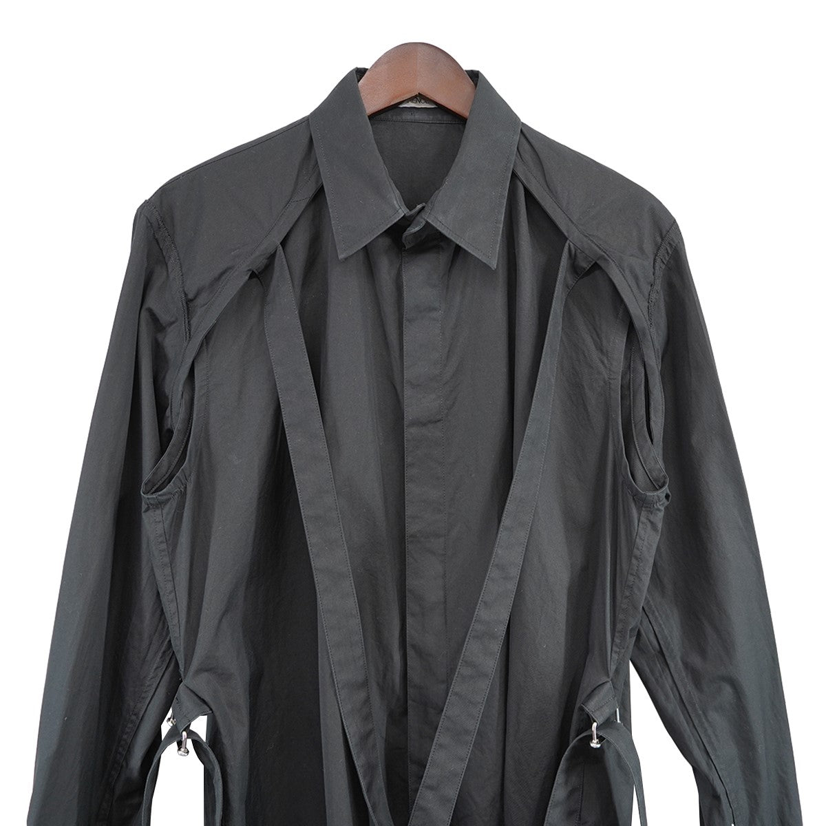 JOHN LAWRENCE SULLIVAN(ジョンローレンスサリバン) 22SS BROADCLOTH BONDAGE SHIRT ブロード ボンテージ  シャツ 3A003-0222-08 22SS 定価52800円 ブラック サイズ 48｜【公式】カインドオルオンライン  ブランド古着・中古通販【kindal】