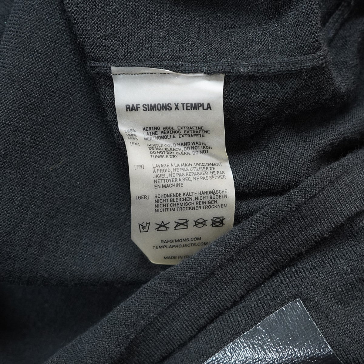 RAF SIMONS × TEMPLA 古着・中古 19AW Heroes rose T-shirt テープ 加工 オーバーサイズ ニット Tシャツ