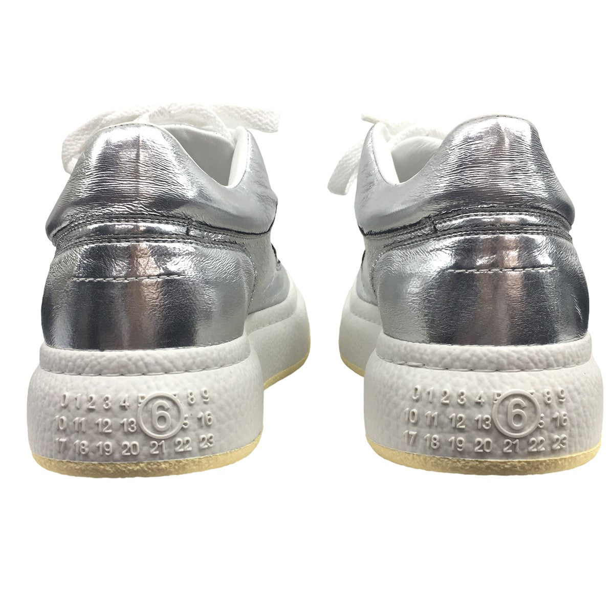 MM6 Maison Margiela(メゾンマルジェラ6 エムエムシックス) 23SS LOW TOP BASKET SNEAKERS  バスケットボール スニーカー S66WS0088 シルバー サイズ 14｜【公式】カインドオルオンライン ブランド古着・中古通販【kindal】