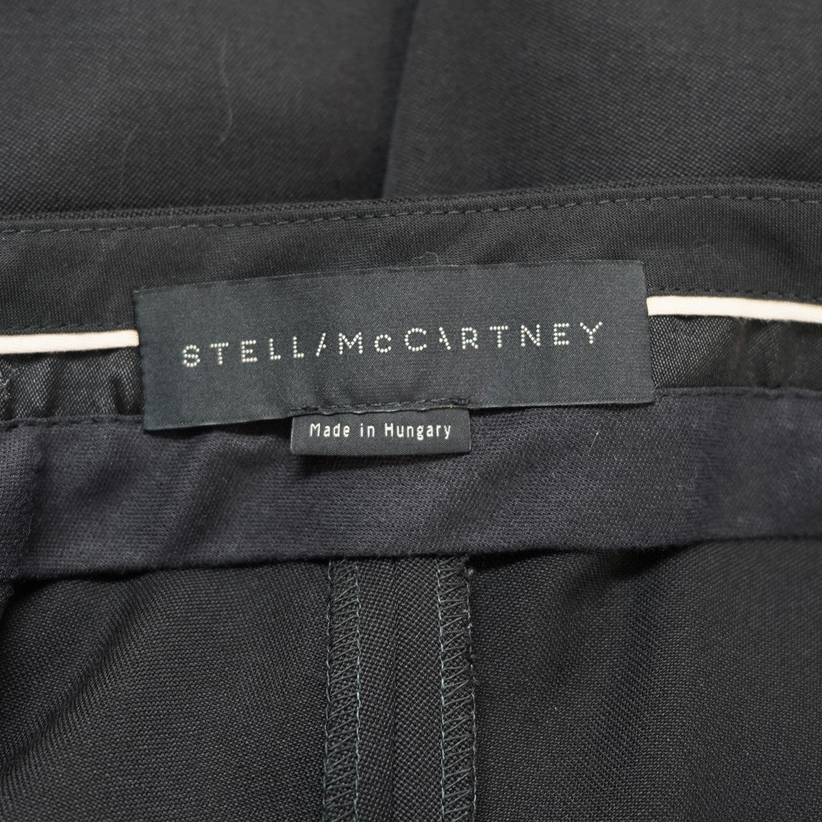 Stella McCartney(ステラマッカートニー) サイドライン テーパード スラックス パンツ ブラック サイズ:40 レディース パンツ 中古・古着