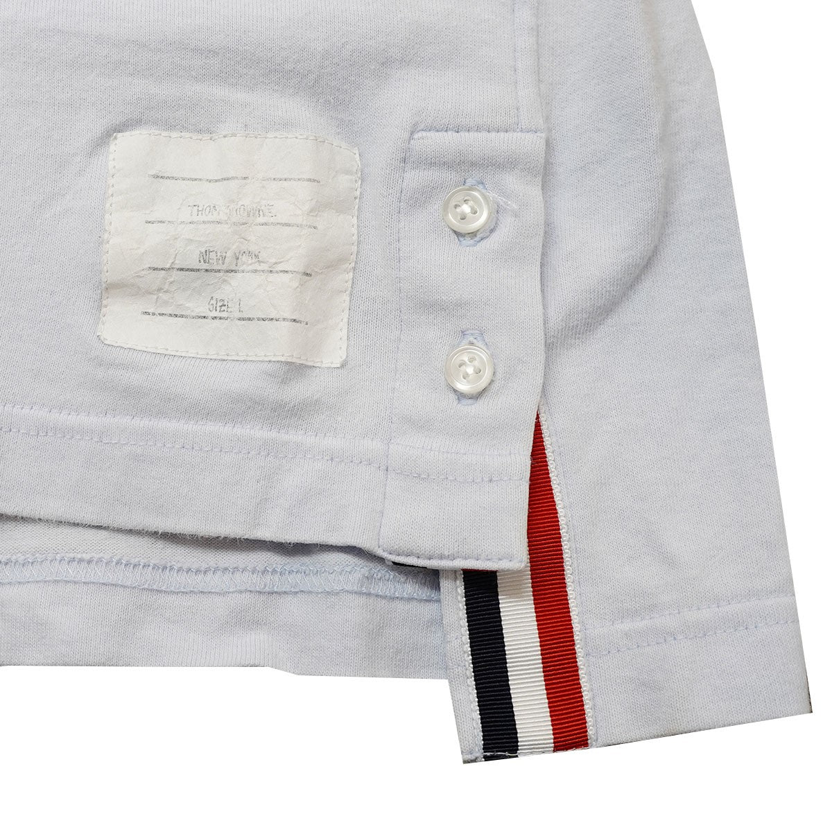 Thom Browne 古着・中古 ／トリコロール テープ ロゴタグ Tシャツ