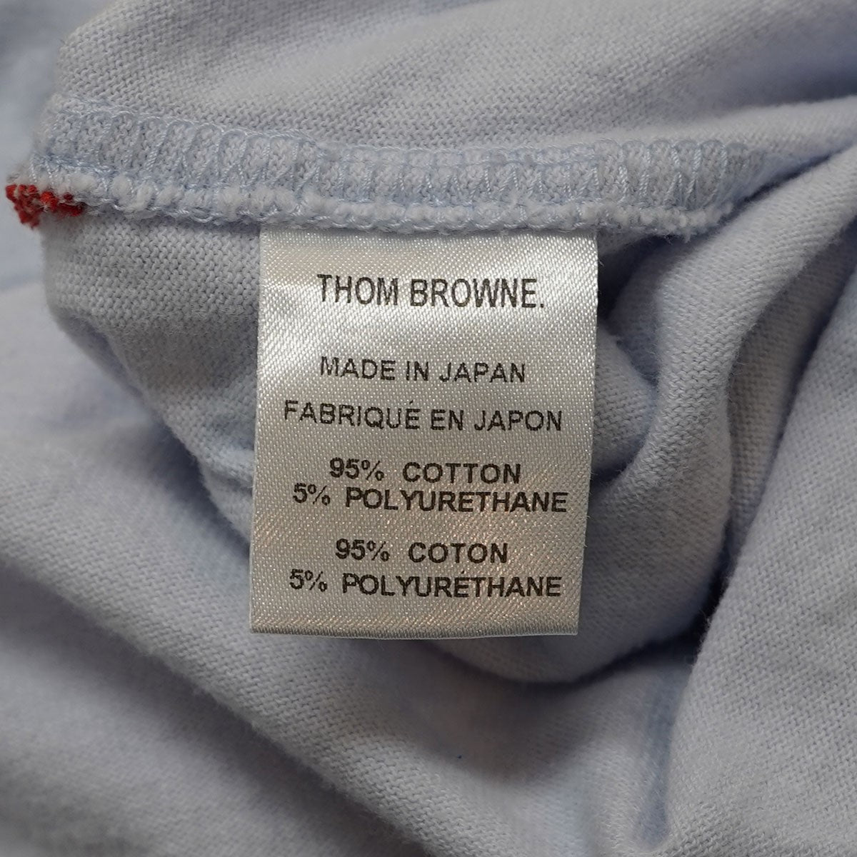 Thom Browne 古着・中古 ／トリコロール テープ ロゴタグ Tシャツ