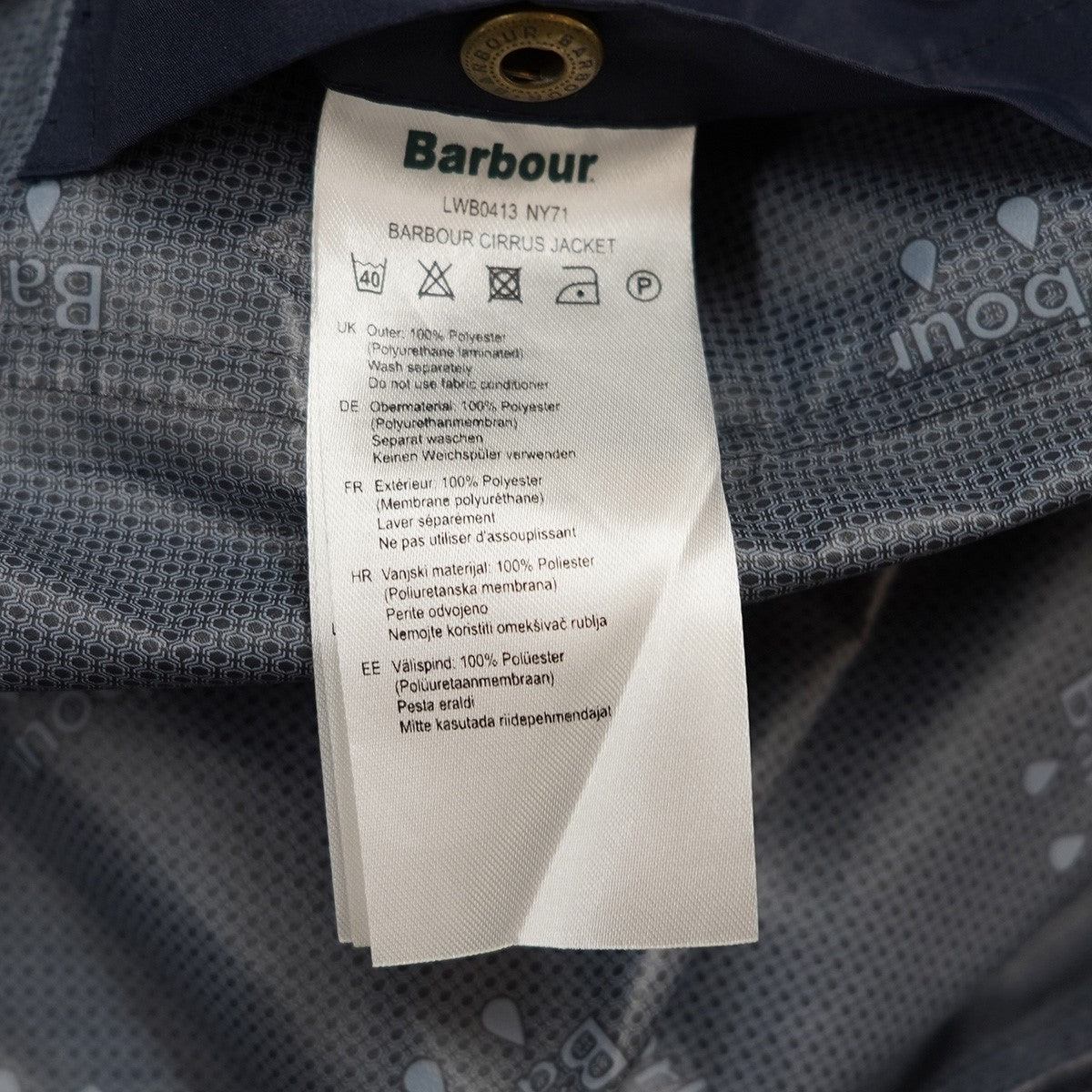 Barbour(バーブァー) Barbour Cirrus Jacket ウォータープルーフ