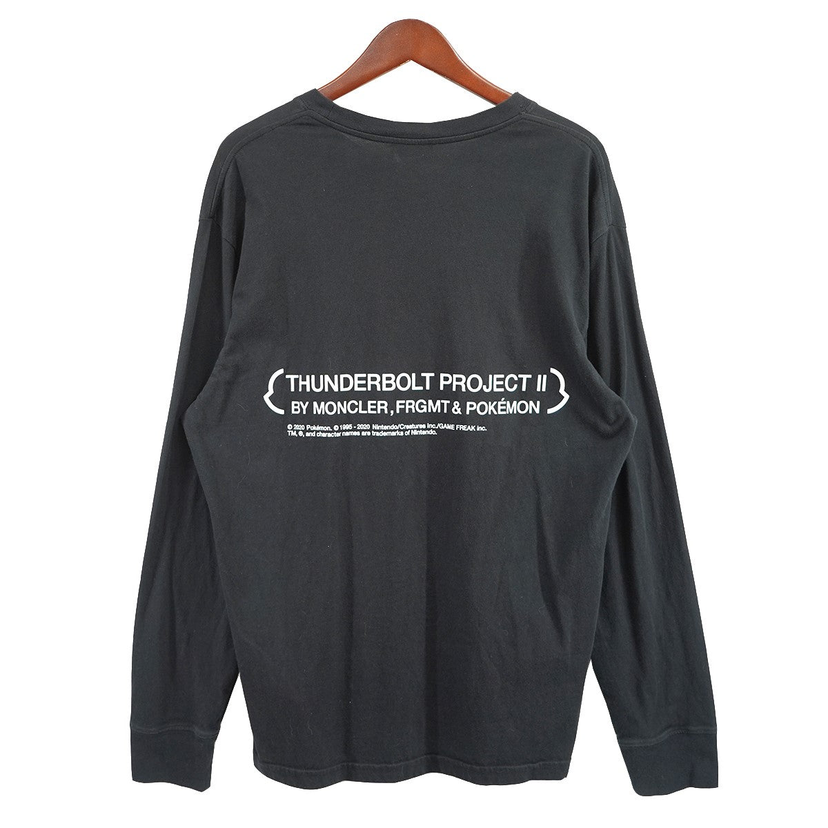 FRAGMENT HIROSHI FUJIWARA×MONCLER(フラグメント 藤原ヒロシ×モンクレール) THUNDERBOLT PROJECT  pokemon ポケモン ピカチュウ ロンT 長袖Tシャツ