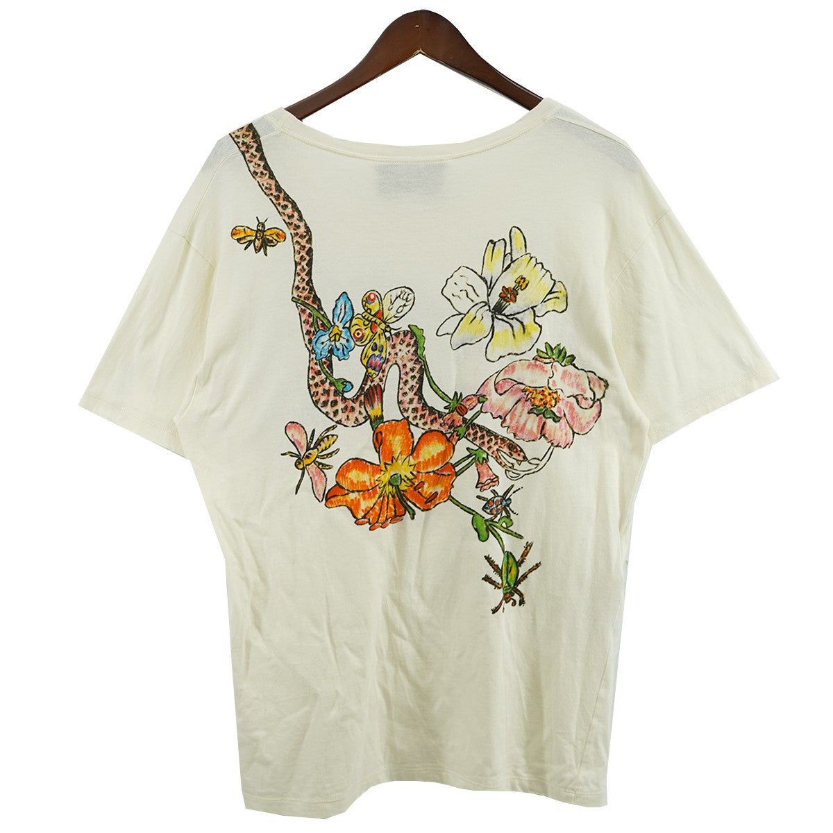 GUCCI(グッチ) ダメージ加工 フローラル ヴィンテージ ロゴ Tシャツ