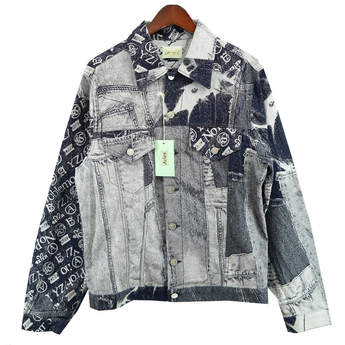 ARIES(アリーズ) 24SSPATCHWORK JAQUARD TRUCKER JACKET デニムジャケット AR24S- 定価66990円  ブルー サイズ M｜【公式】カインドオルオンライン ブランド古着・中古通販【kindal】