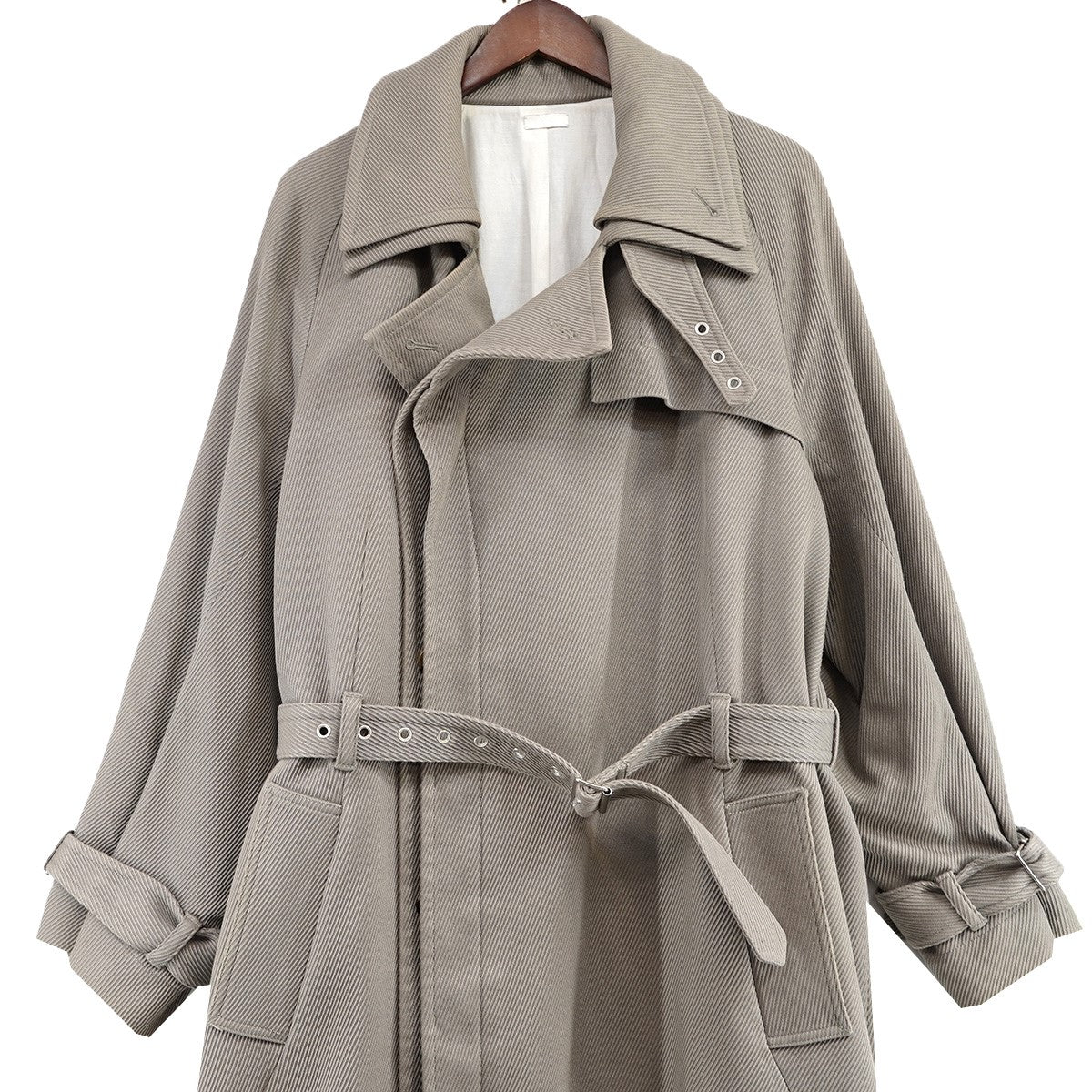 SEEALL(シーオール) DOUBLE COLLAR TRENCH ダブルカラー トレンチコート SAU01 CT191 /P001  定価97900円 グレージュ調 サイズ 1｜【公式】カインドオルオンライン ブランド古着・中古通販【kindal】