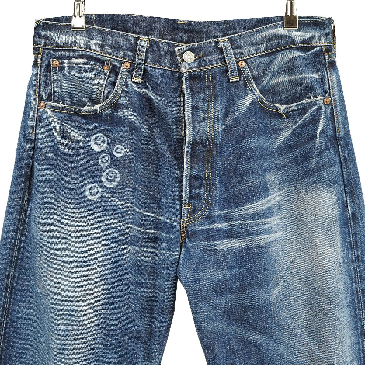LEVI’S VINTAGE CLOTHING 古着・中古 501 XX ビッグE ダブルエックス プリント 復刻デニムパンツ