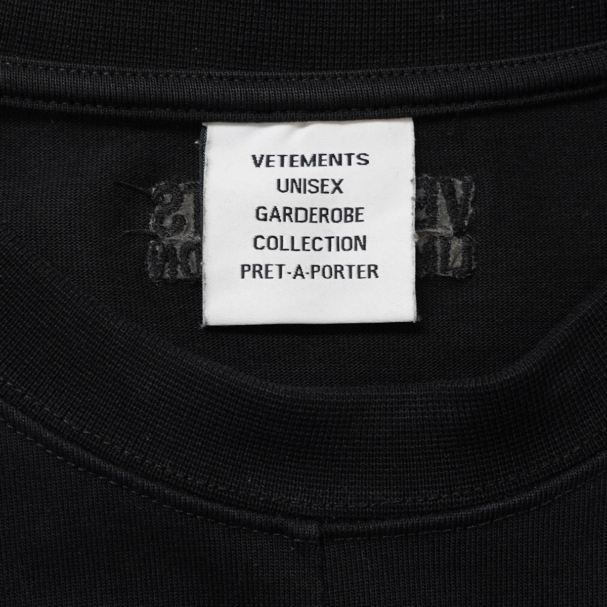 VETEMENTS(ヴェトモン) 21SS VERTICAL CUT-UP LOGO T-SHIRT ロゴ オーバーサイズ Tシャツ