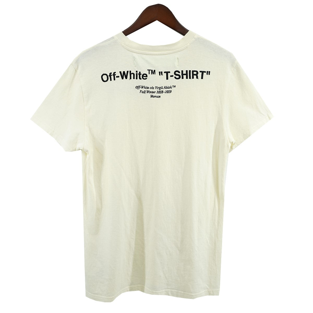 OFFWHITE OFF-WHITE OFF WHITE(オフホワイト) ロゴ 刺繍 Tシャツ OWAA049E18B07034 ナチュラル サイズ S｜【公式】カインドオルオンライン  ブランド古着・中古通販【kindal】