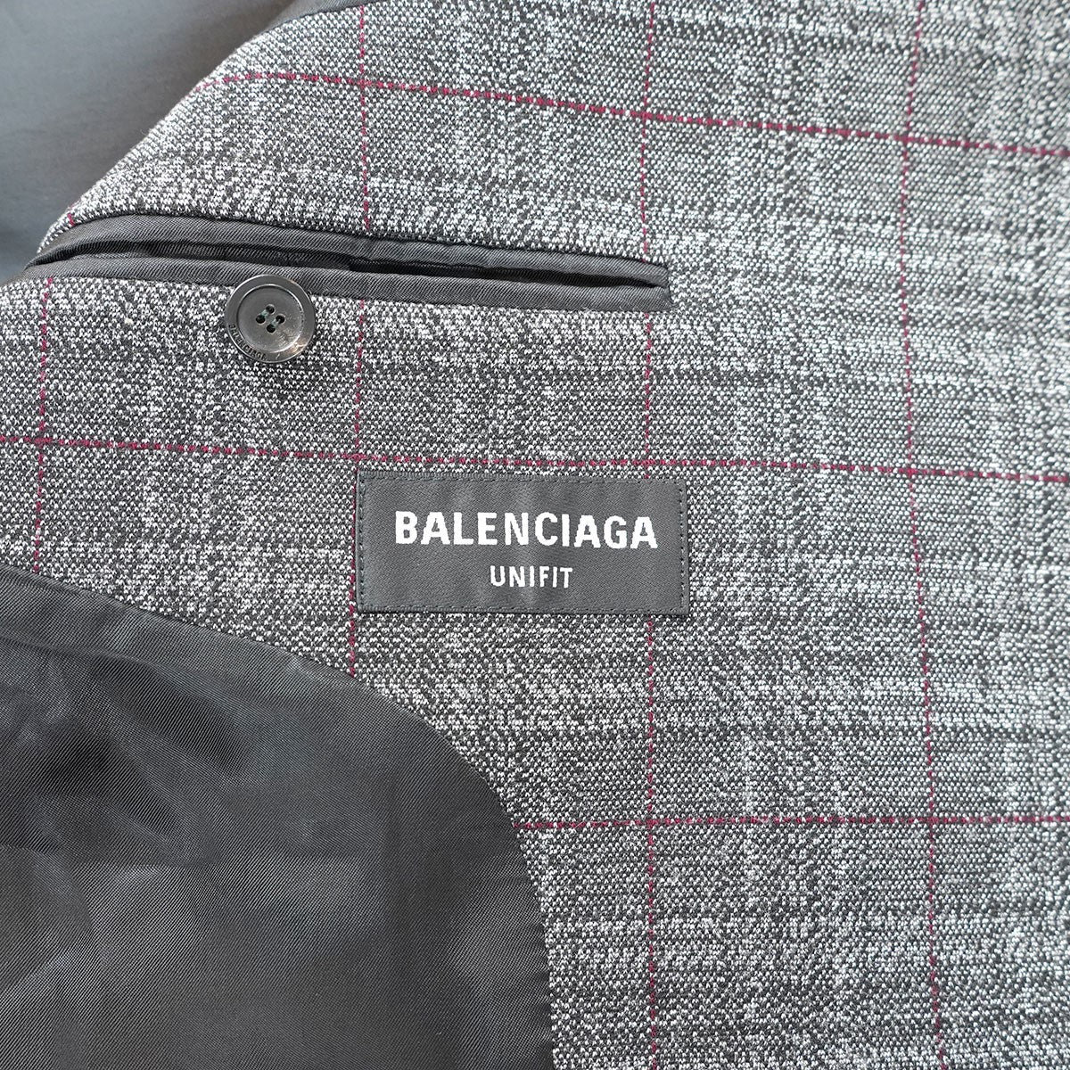 BALENCIAGA(バレンシアガ) 22SS UNIFIT チェック ダブルブレスト オーバーサイズジャケット 680943 TLV05 グレー  サイズ 1｜【公式】カインドオルオンライン ブランド古着・中古通販【kindal】