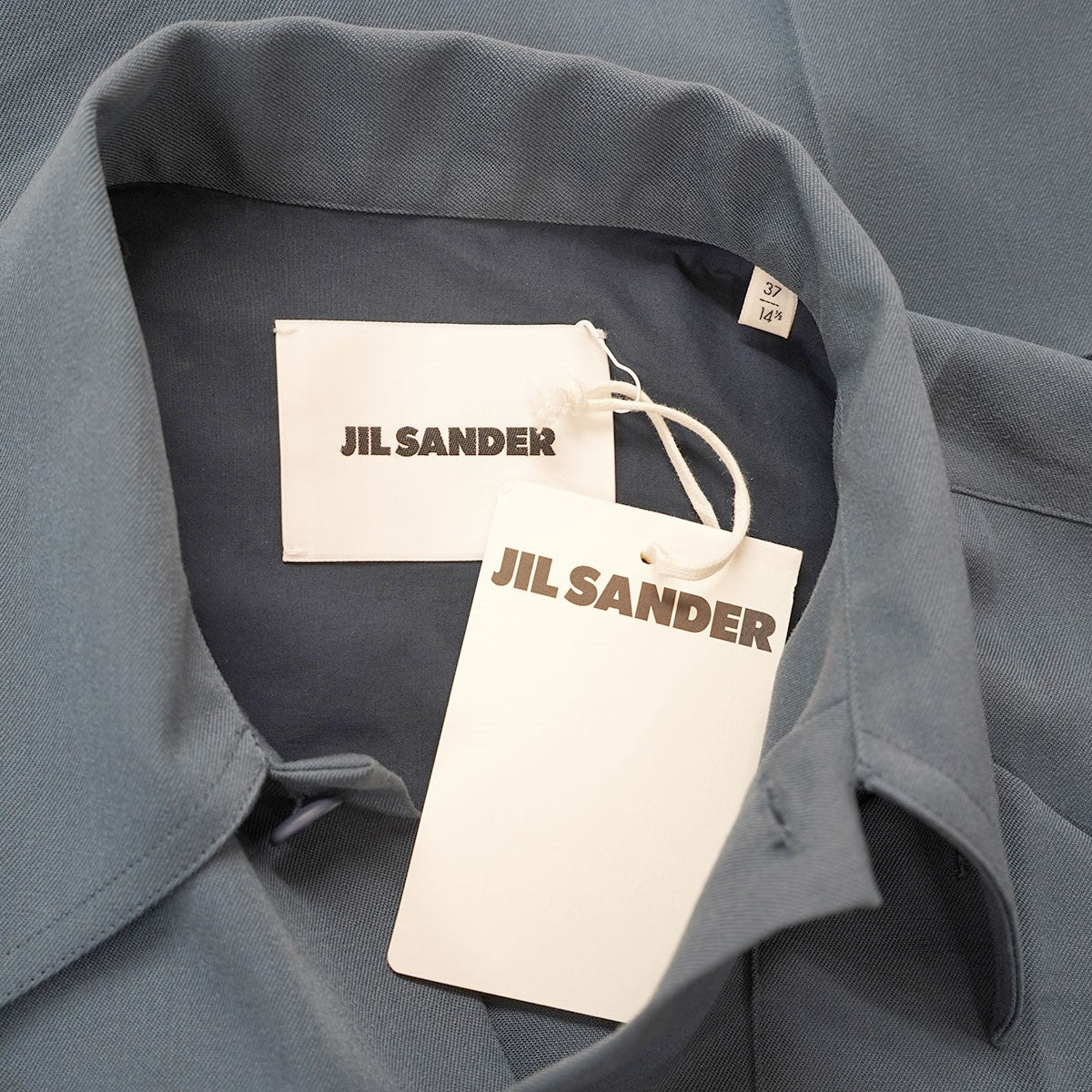 JIL SANDER(ジルサンダー) 23SS LIGHT WOOL GABARDINE バージンウール ロング シャツ J22DL0106  定価183700円 ブランド表記 マリン サイズ 37｜【公式】カインドオルオンライン ブランド古着・中古通販【kindal】