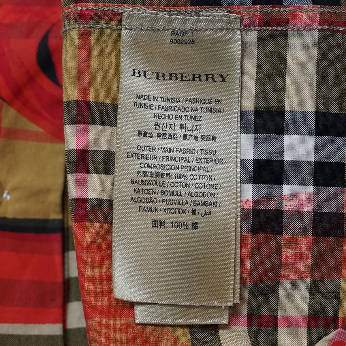 BURBERRY(バーバリー) Graffiti Print Vintage Check Shirt グラフィティ ペイント シャツ 8002928  ブラウン×レッド サイズ M｜【公式】カインドオルオンライン ブランド古着・中古通販【kindal】