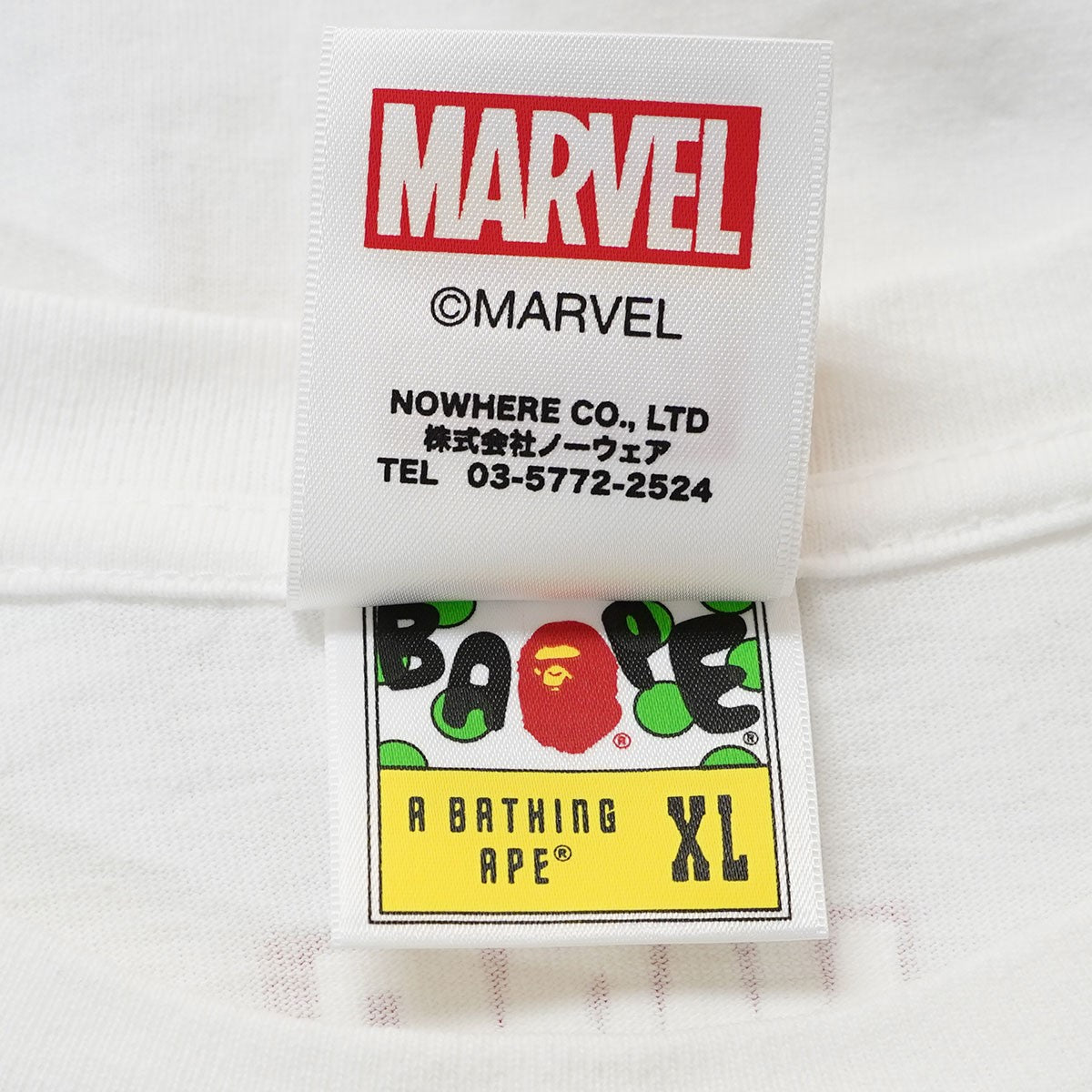 A BATHING APE(アベイシングエイプ) BAPE MARVEL CAMO IRON MAN TEE マーベル Tシャツ ホワイト サイズ XL｜【公式】カインドオルオンライン  ブランド古着・中古通販【kindal】