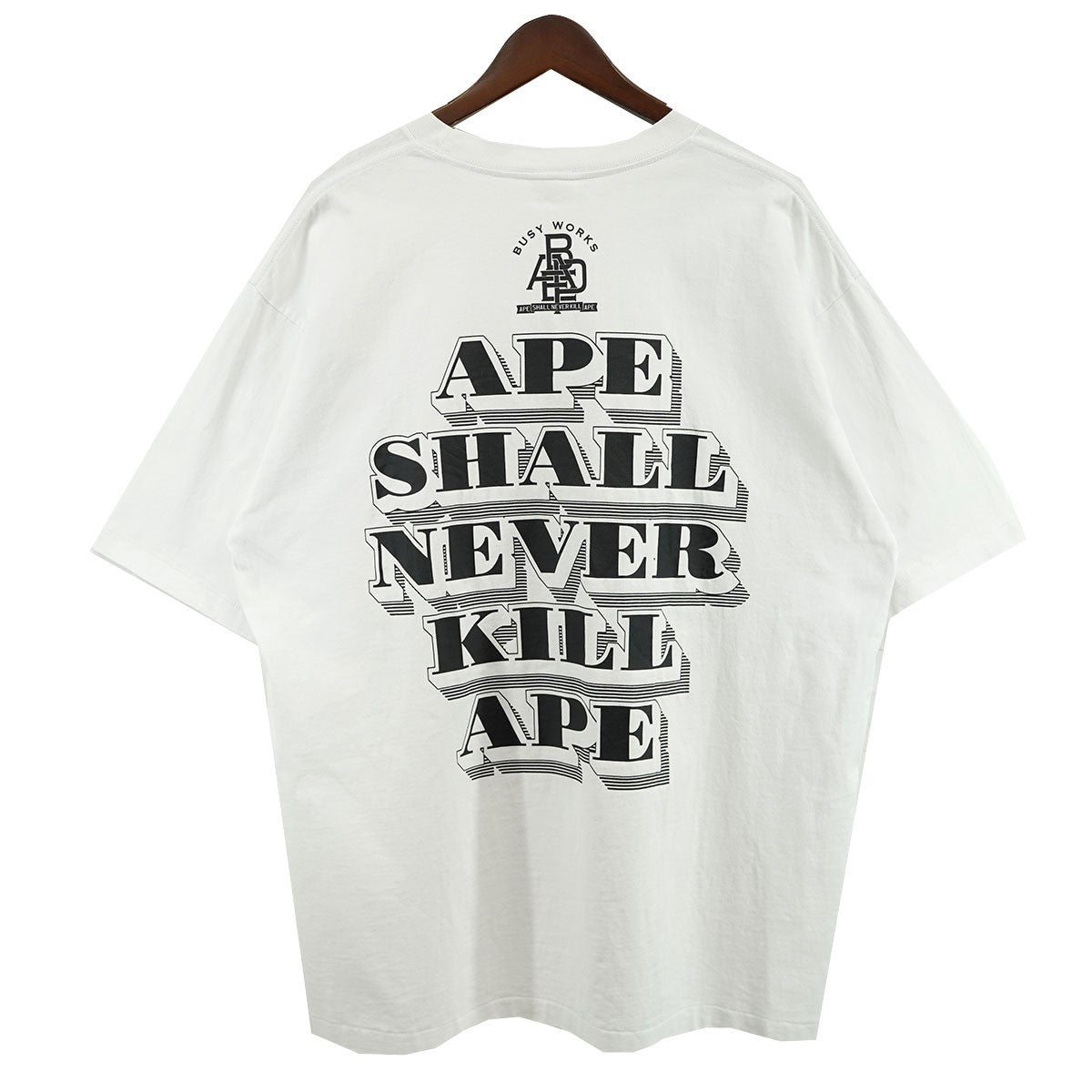 A BATHING APE(アベイシングエイプ) ape shall never kill ape ロゴ Tシャツ 001TEG801084X  ホワイト サイズ L｜【公式】カインドオルオンライン ブランド古着・中古通販【kindal】