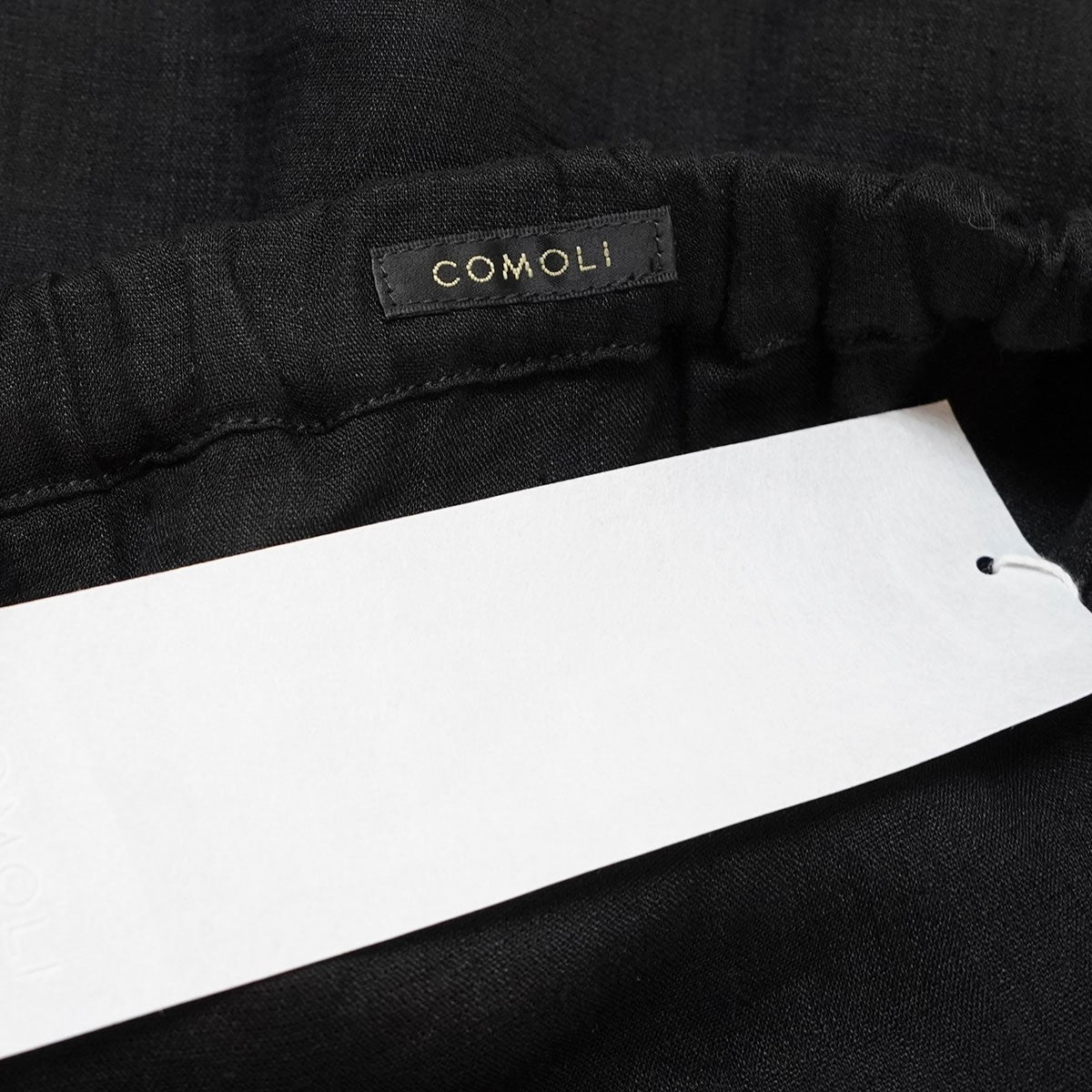 COMOLI(コモリ) 24SS リネンWクロスドローストリングパンツ ブラック サイズ:2 メンズ パンツ 中古・古着