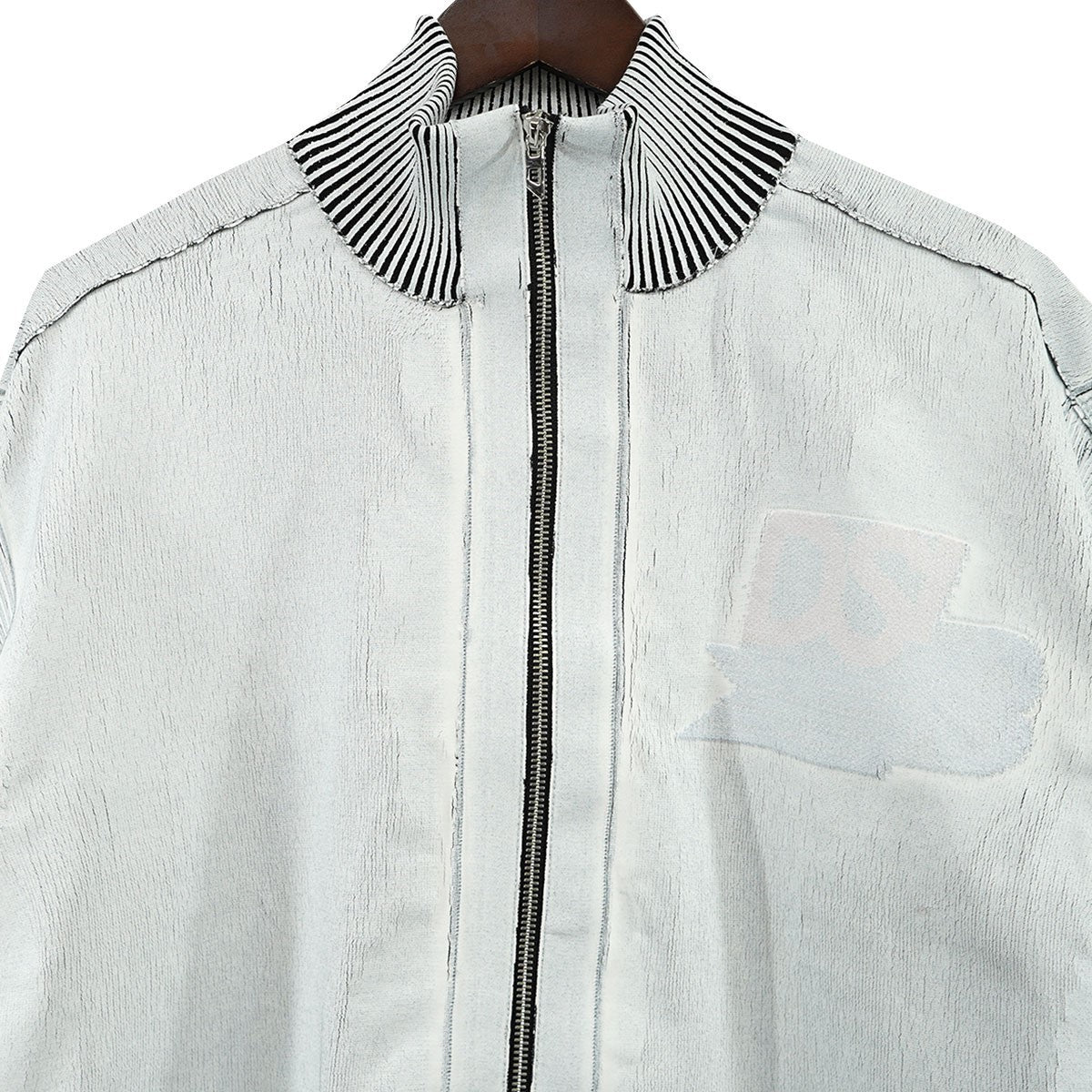 24AW K-Dirtone ペイント 加工 ロゴ ジップ ニット