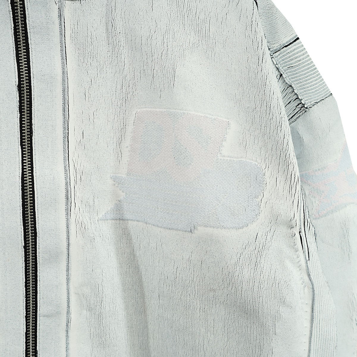 24AW K-Dirtone ペイント 加工 ロゴ ジップ ニット