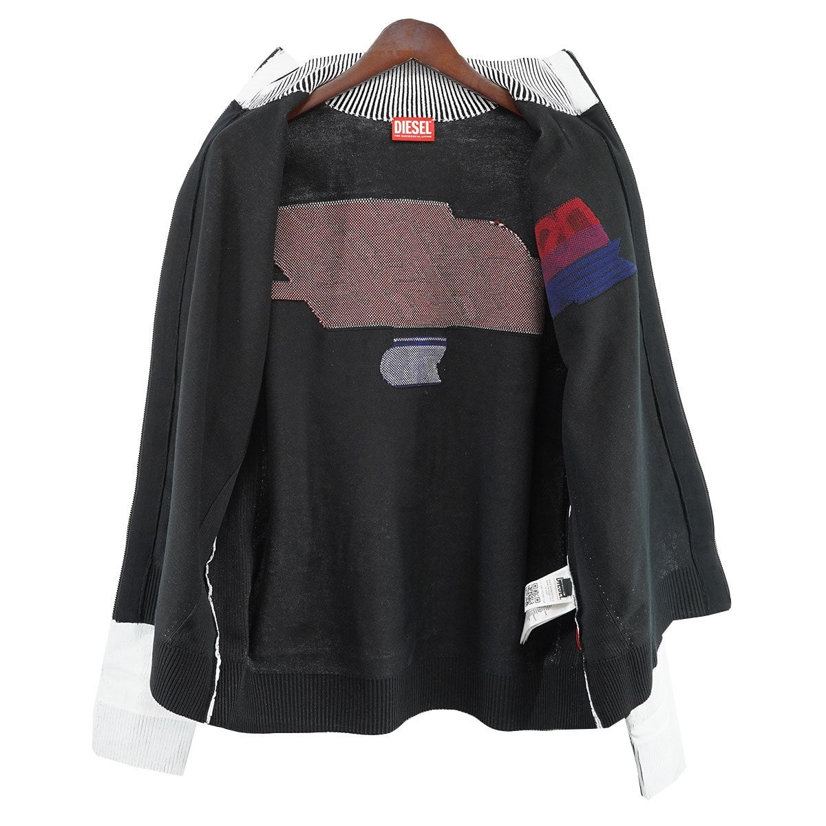 24AW K-Dirtone ペイント 加工 ロゴ ジップ ニット