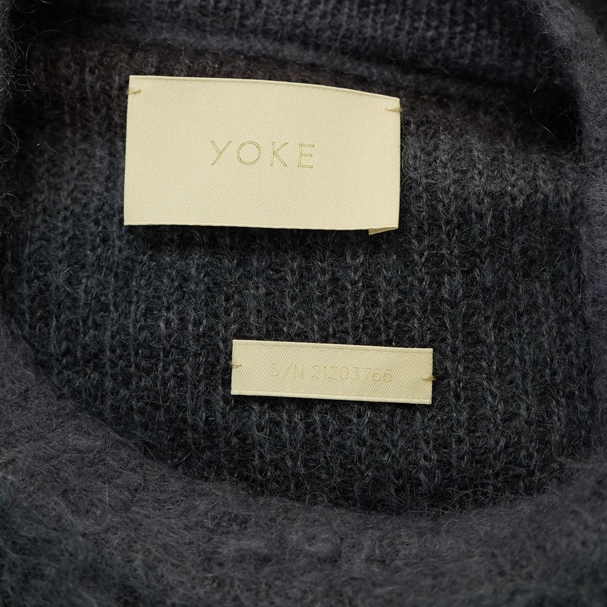 YOKE(ヨーク) 21AW ROTHKO BORDER CREW NECK ロスコ ボーダー モヘヤ ニット YK21AW0283S ネイビー調  サイズ 1｜【公式】カインドオルオンライン ブランド古着・中古通販【kindal】