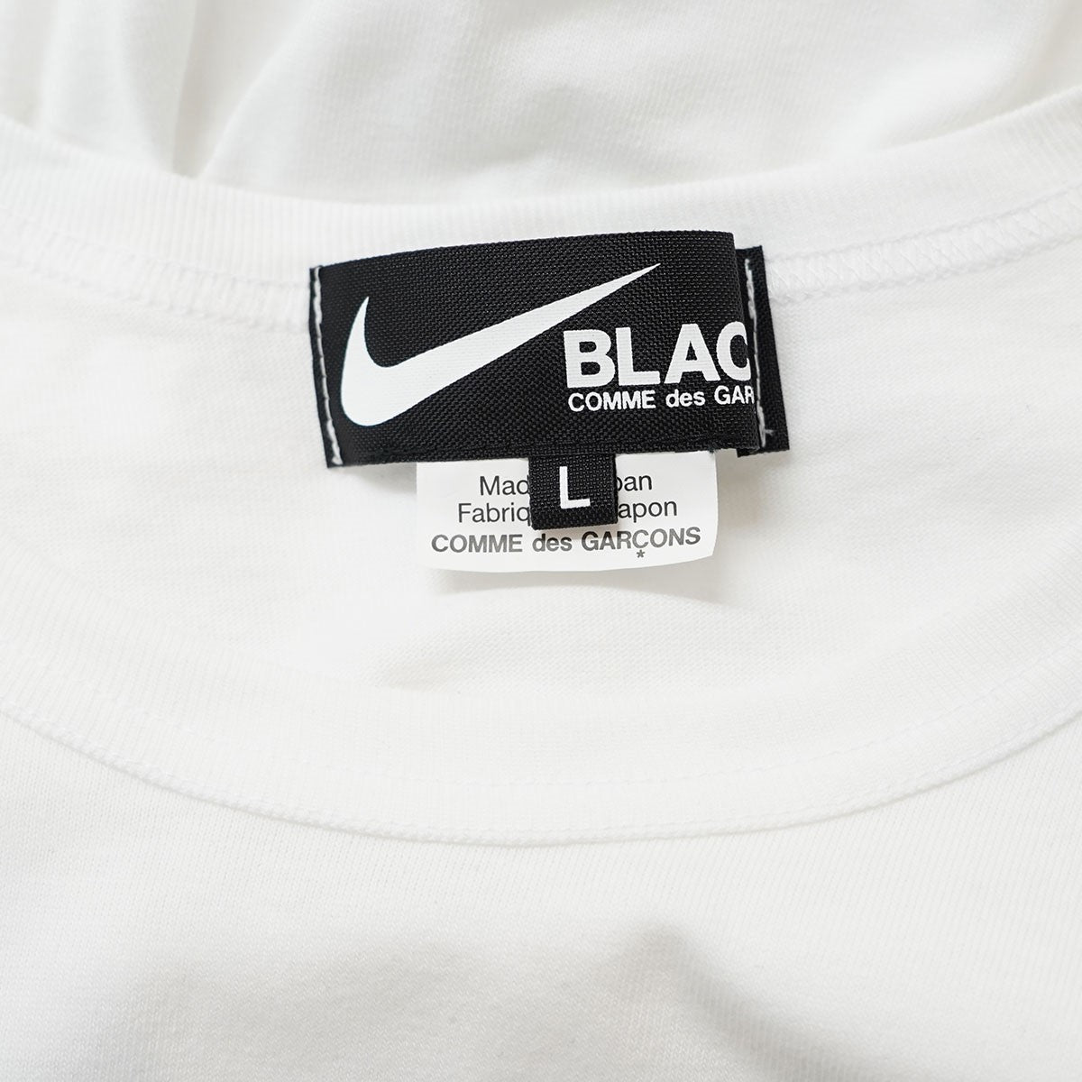 BLACK COMME DES GARCONS×NIKE 古着・中古 24SS綿天竺 NIKE ロゴ オーバーサイズ Tシャツ
