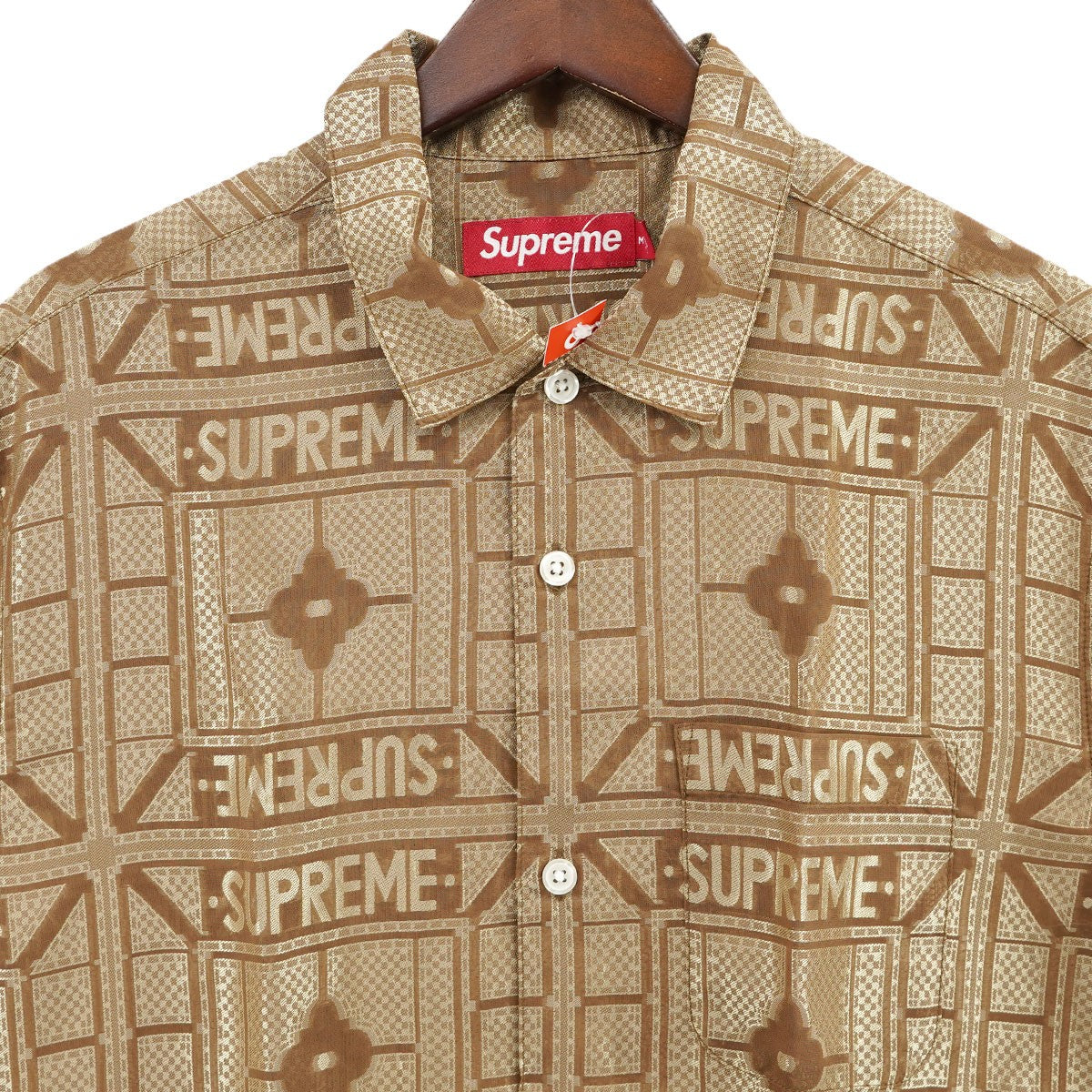 Supreme 古着・中古 24SS Tray Jacquard S／S Shirt ロゴ トレイ トレー ジャガード シャツ