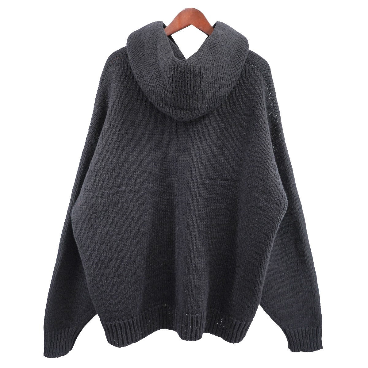 VISVIM(ビズビム) 23AW AMPLUS SB KNIT HOODIE P．O． アンプラス フーディ ニットパーカー  0123205012003 定価123200円 ブラック サイズ 5｜【公式】カインドオルオンライン ブランド古着・中古通販【kindal】