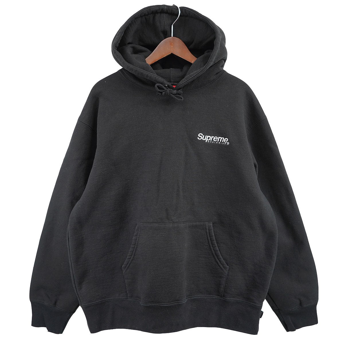 Supreme(シュプリーム) 23SS Worldwide Hooded Sweatshirt ワールドワイド ロゴ パーカー ブラック サイズ M｜【公式】カインドオルオンライン  ブランド古着・中古通販【kindal】