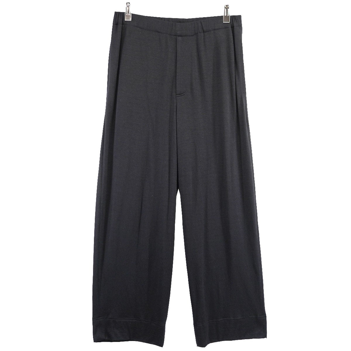 WRAPINKNOT(ラッピンノット) 24SS WIDE PANTS メリノウール イージー ワイドパンツ WJ524-MCS06 定価33000円  ブラック サイズ 3｜【公式】カインドオルオンライン ブランド古着・中古通販【kindal】