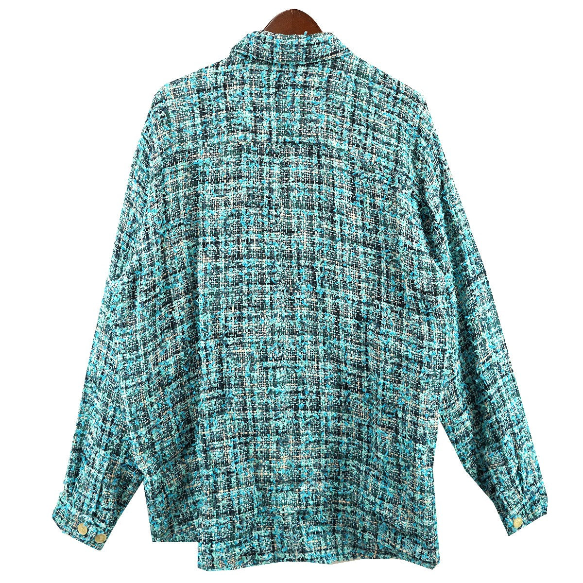 AURALEE(オーラリー) 23SS HOMESPUN SUMMER TWEED SHIRTS BLOUSON ツイード シャツ A23SS01HW  定価132000円 ＬＩＧＨＴ ＢＬＵＥ×ＮＡＶＹ (ライトブルー×ネイビー調)マルチカラー サイズ 4｜【公式】カインドオルオンライン  ブランド古着・中古通販【kindal】