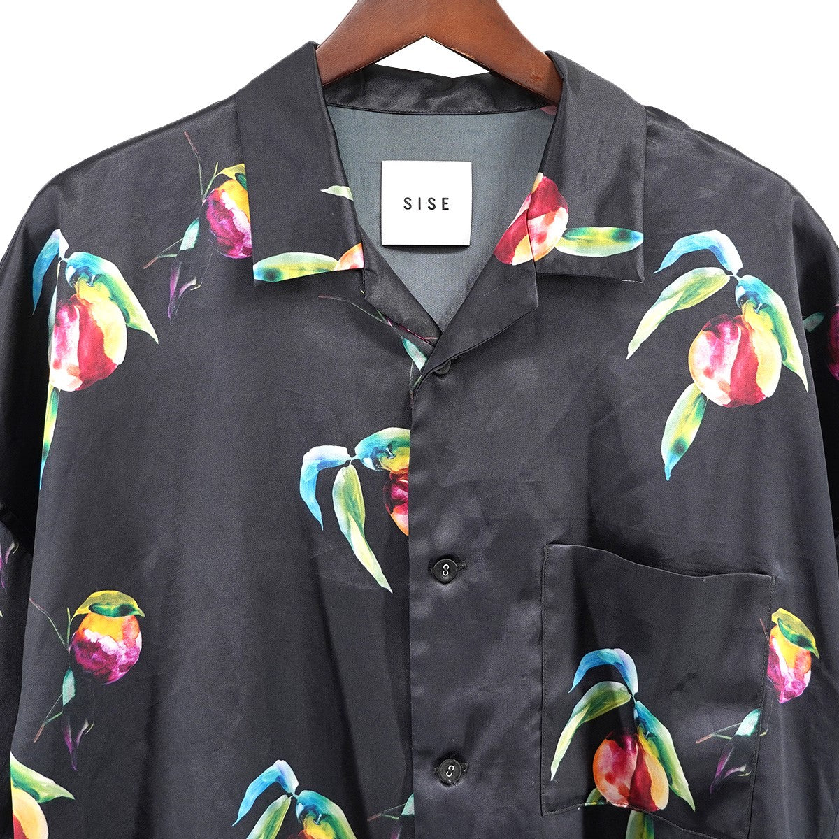 Sise(シセ) 19SS PRINT OPEN COLLAR SHIRT プラムプリント Sise(シセ) 19SS PRINT OPEN COLLAR SHIRT プラムプリント