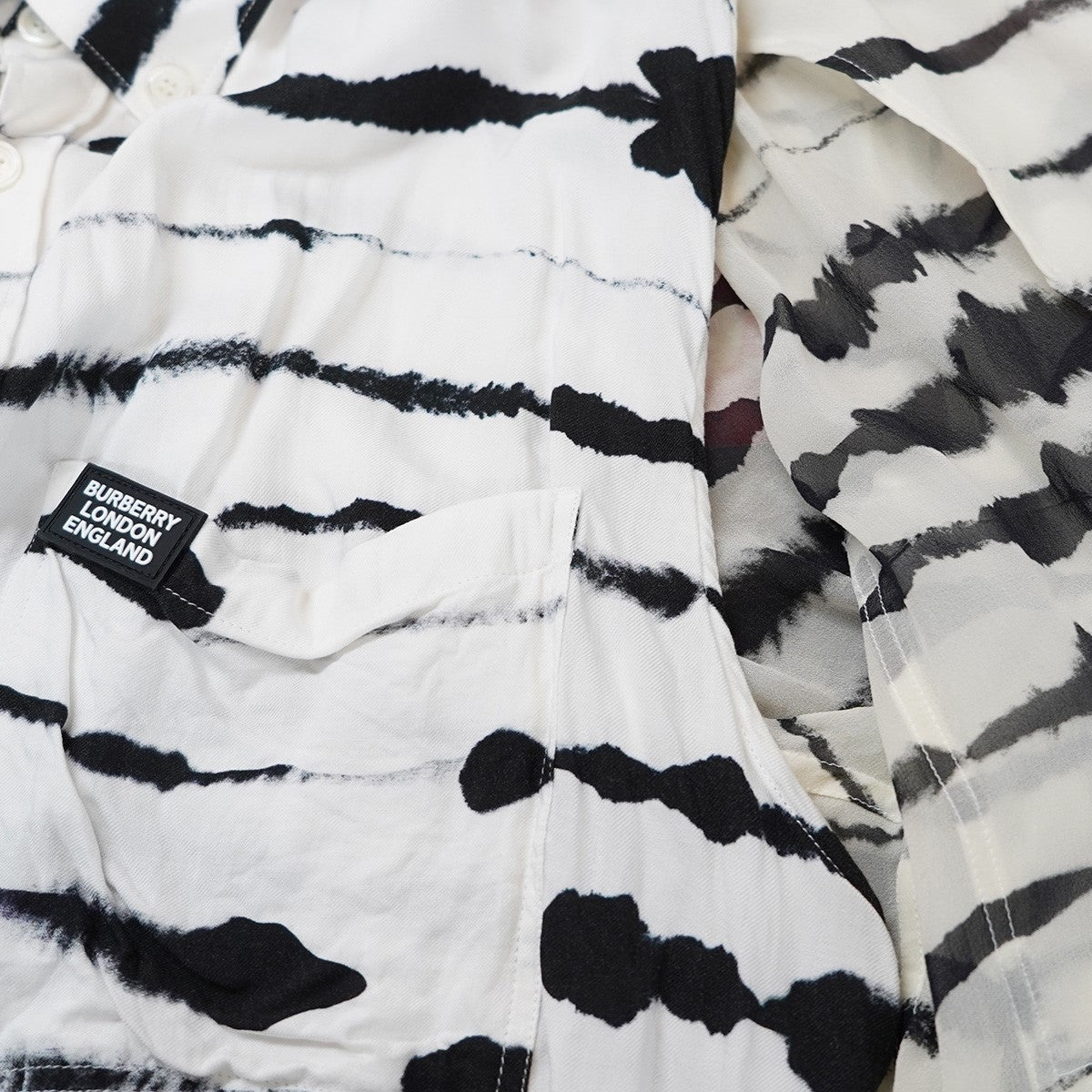 BURBERRY 古着・中古 20SS Watercolour Print Double-layered Shirt シャツ