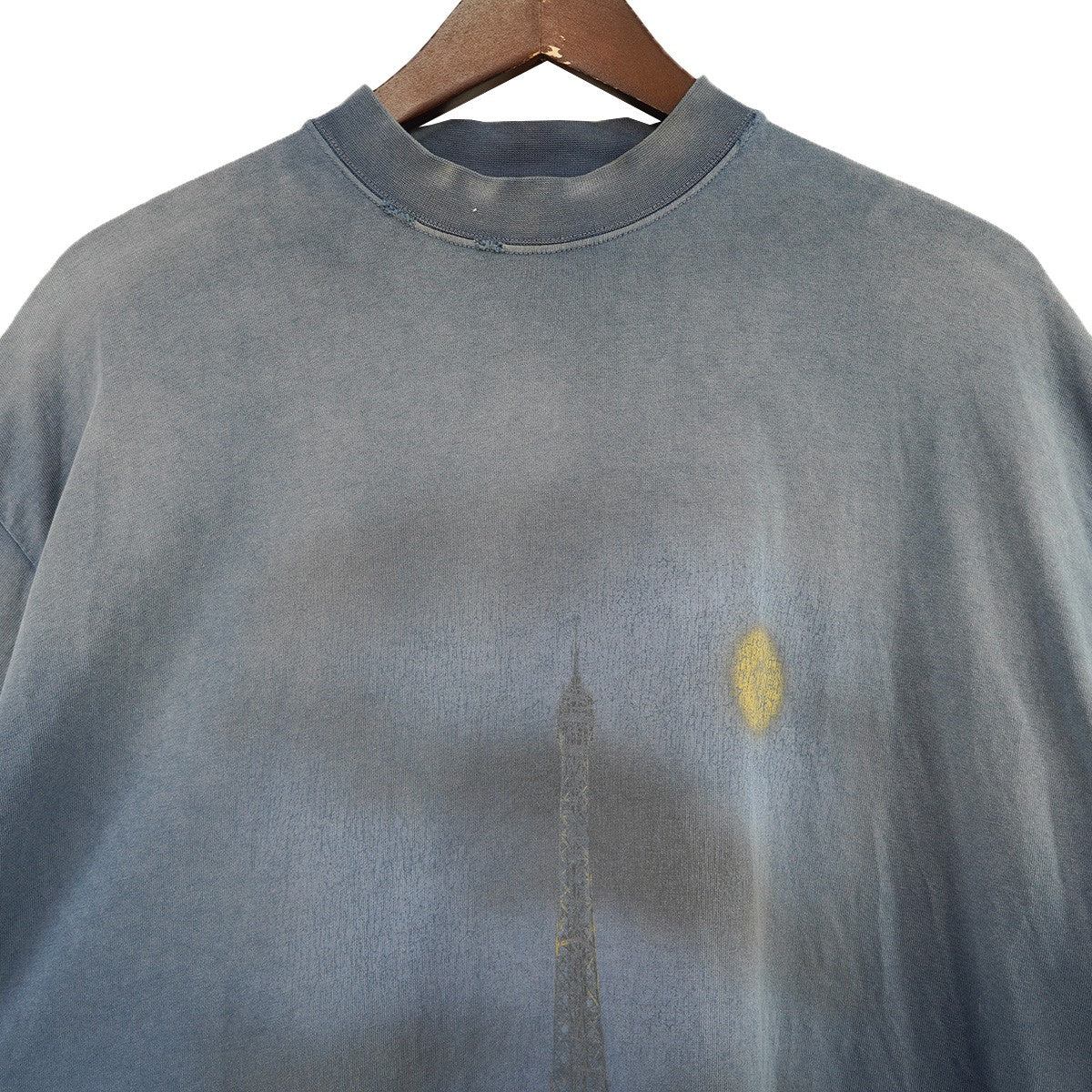 24SS Paris Moon Oversized TeeVintage ヴィンテージ 加工 ロゴ オーバーサイズ パリ  Tシャツ