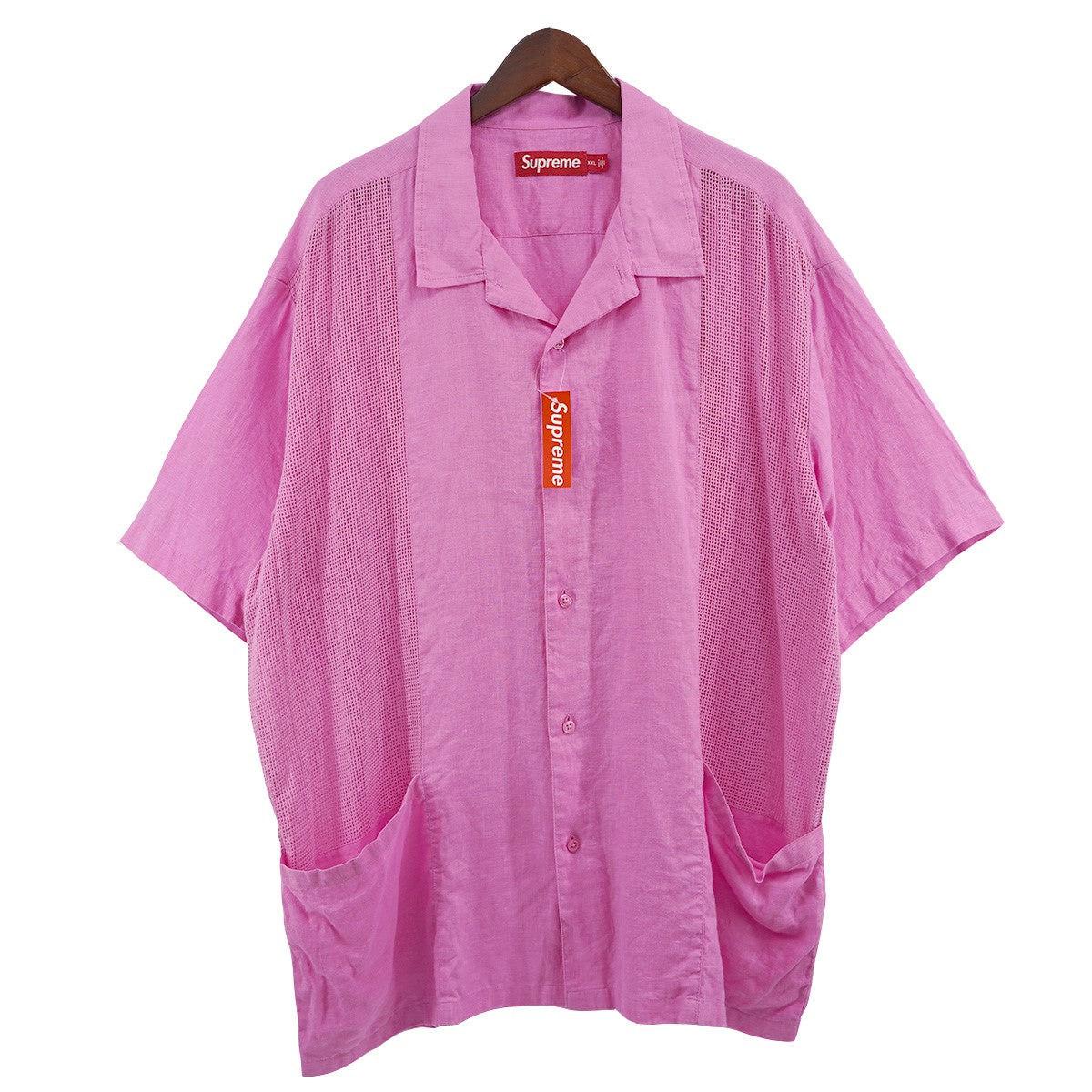Supreme 古着・中古 24SS Mesh Panel Linen S／S Shirt メッシュ パネル リネン シャツ