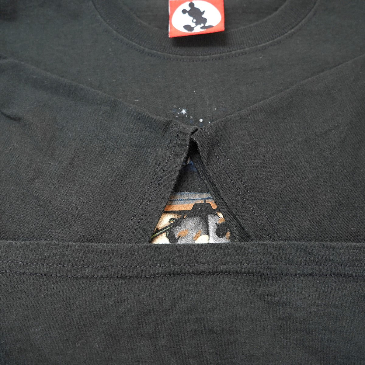 90s  DISNEY VINTAGE MICKEY INC． TOWER OF TERRORディズニー ミッキーマウス タワーオブテラー 両面プリント Tシャツ