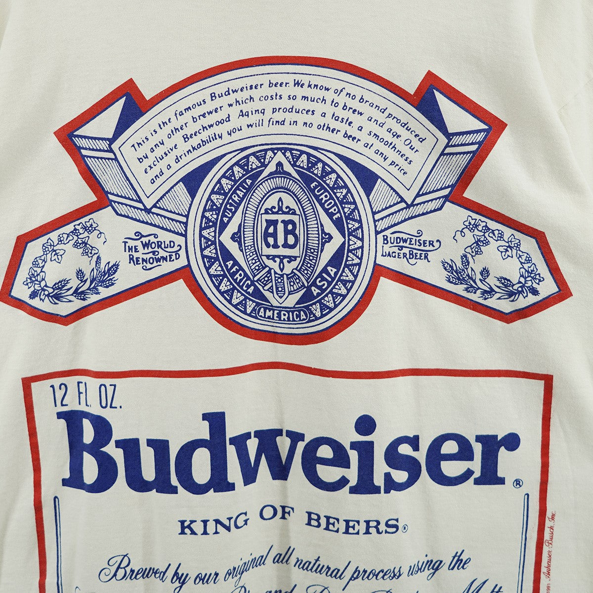 VINTAGE 古着・中古 90s WILD OATS BUDWEISER バドワイザー ロゴ Tシャツ