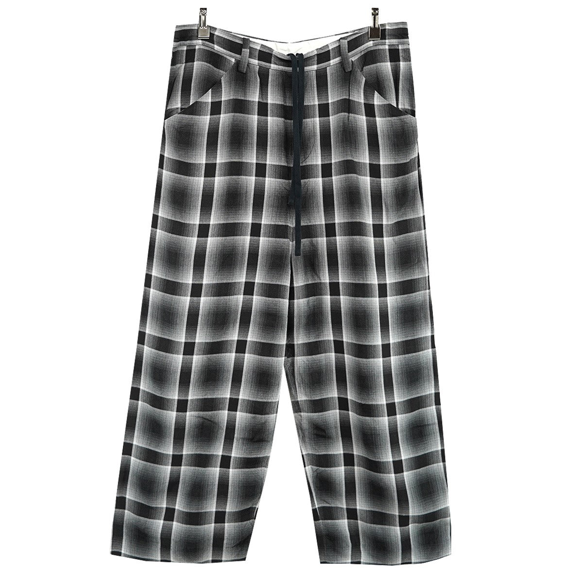 SUNSEA(サンシー) 19S SHADOW CHECK SHIMBO PANTS シャドー チェック パンツ 19S49 定価39600  グレーブラック調 サイズ 2｜【公式】カインドオルオンライン ブランド古着・中古通販【kindal】