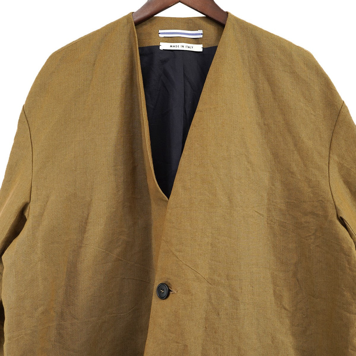CRISTASEYA 古着・中古 COLLARLESS JACKET 和紙 ペーパー カラーレス ジャケット