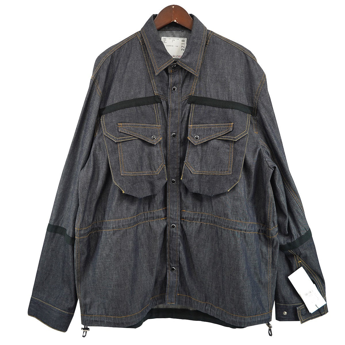 sacai(サカイ) 22SS Cotton Denim Blouson ドローコード デニム シャツジャケット 22-02718M 定価83600円  インディゴ サイズ 3｜【公式】カインドオルオンライン ブランド古着・中古通販【kindal】